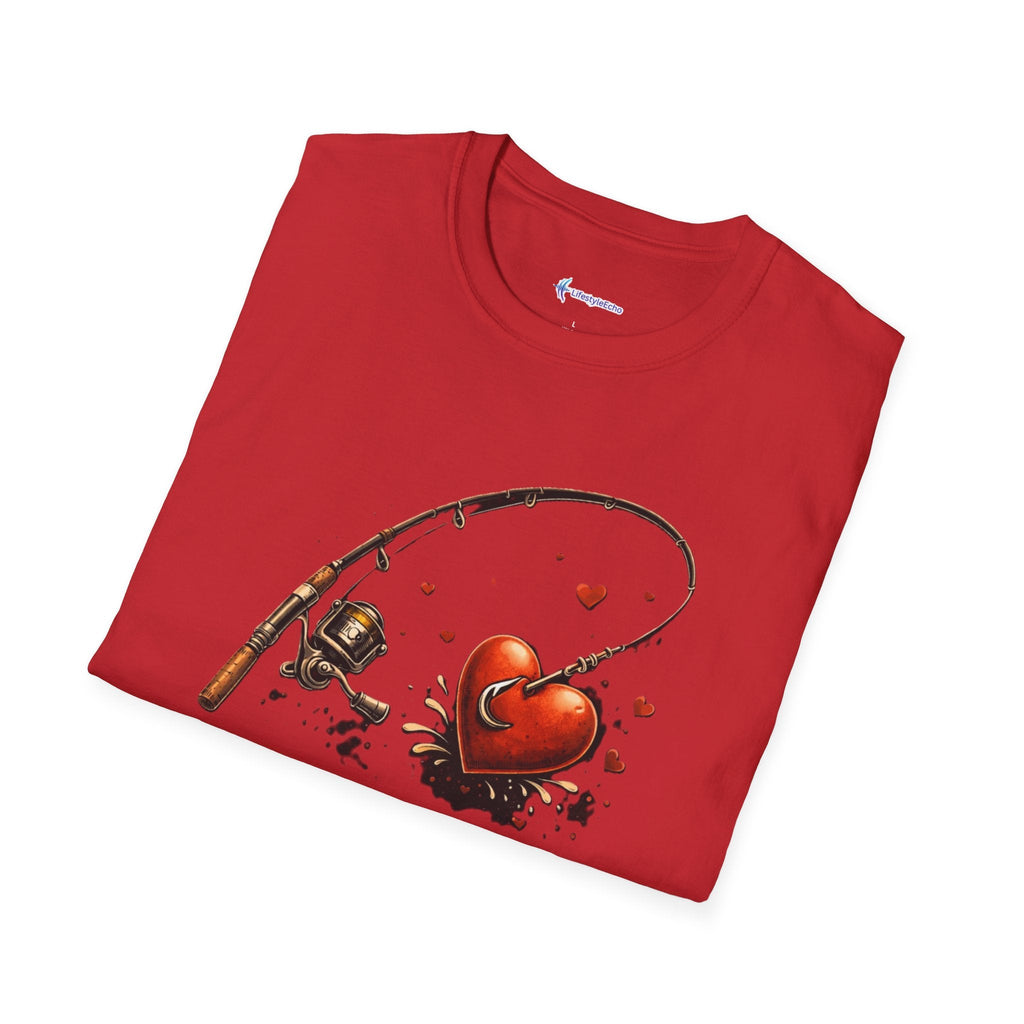 Caught Feelings Fishing Valentine T-Shirt