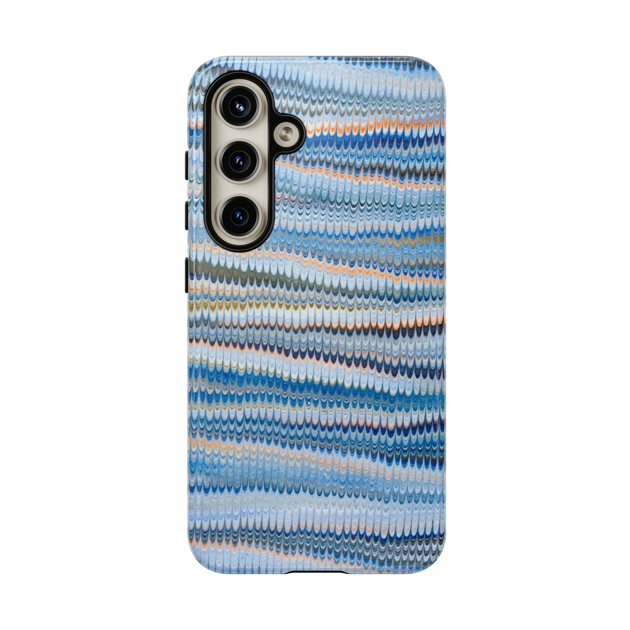 Blue Marbled Phone Cases iPhone + Samsung - all models, Vintage Marbled Design - Tough Cases