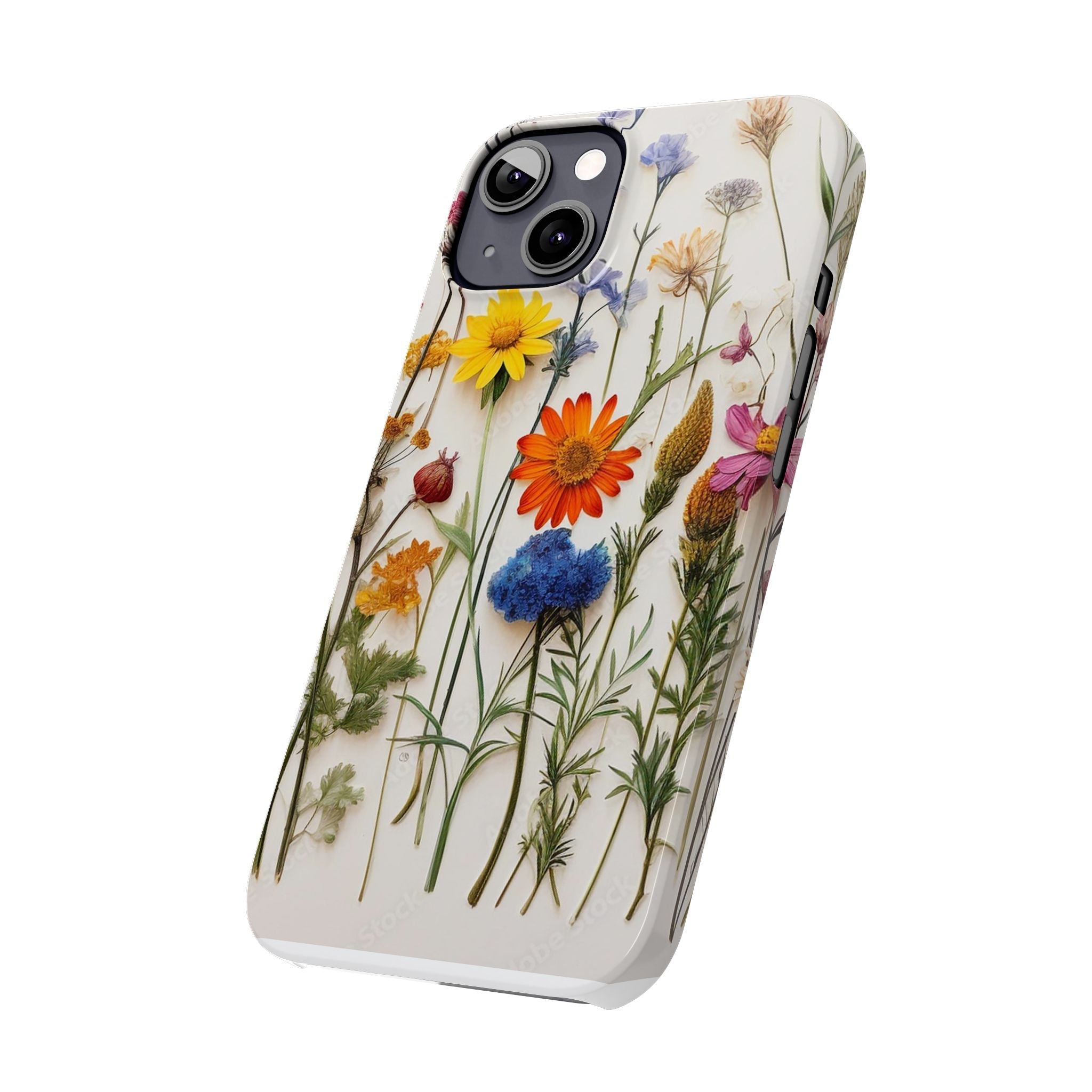 Floral Phone Cases, Slim Protective Cover, Pressed Flowers Design, iPhone 17 Case, Botanical Phone Accessories, Floral Theme Phone Case