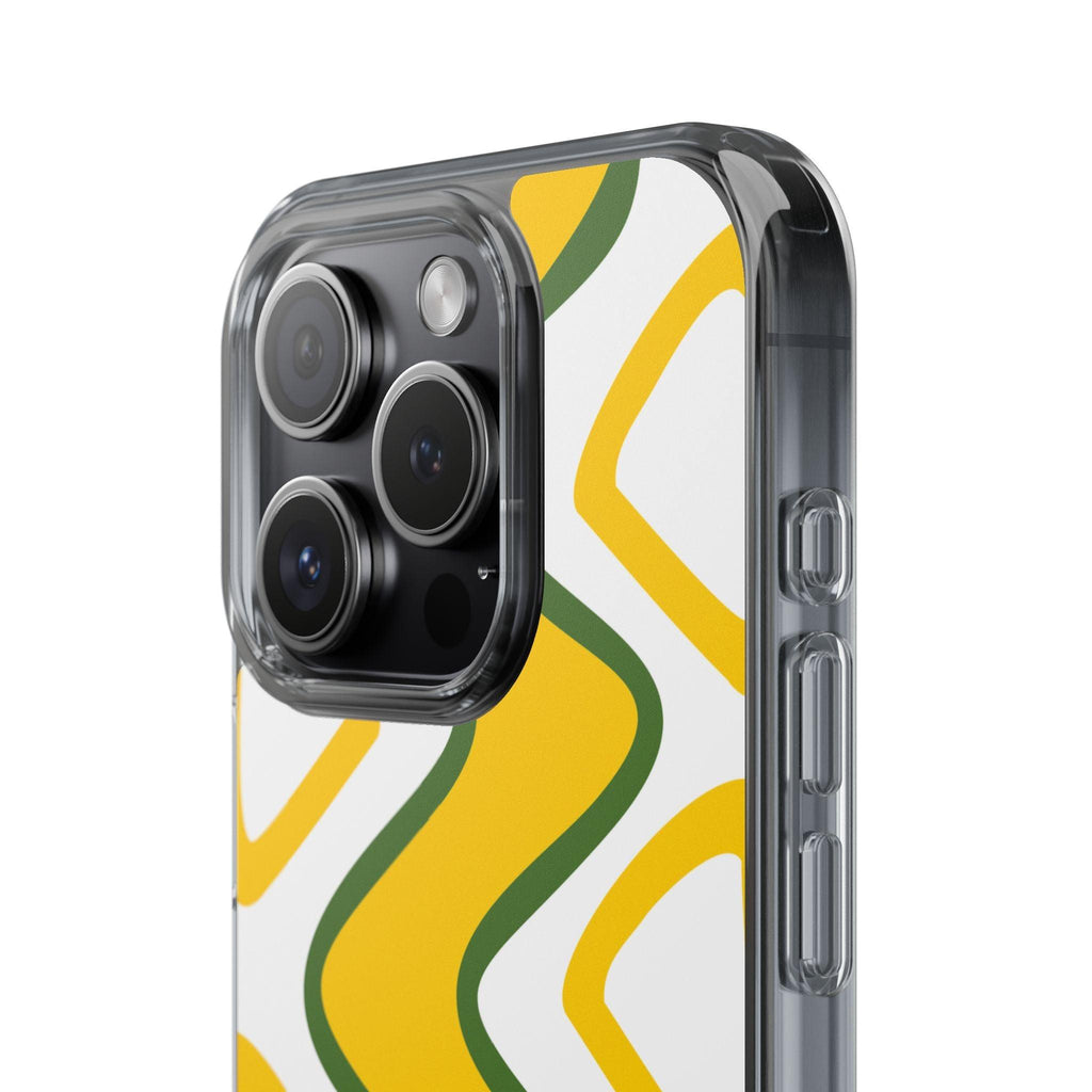 Bright Yellow Abstract With Shape Clear Cases