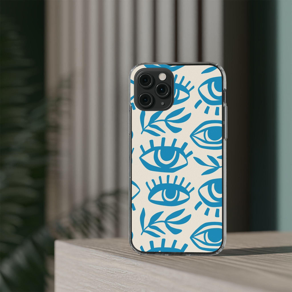 Eyes And Leaves  Pattern Clear Cases