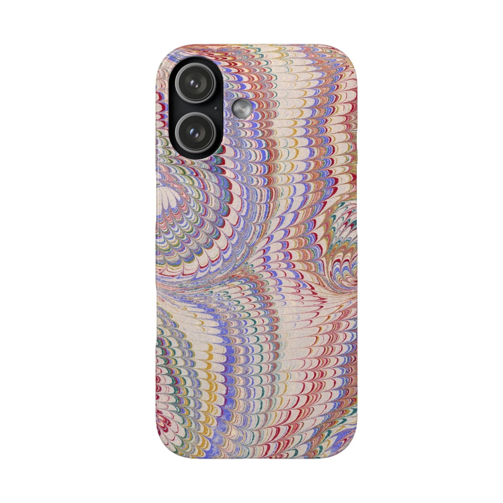 Pink and Lavender Marbled Swirl - Single Layer Slim Phone Case