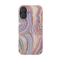 Pink and Lavender Marbled Swirl - Single Layer Slim Phone Case