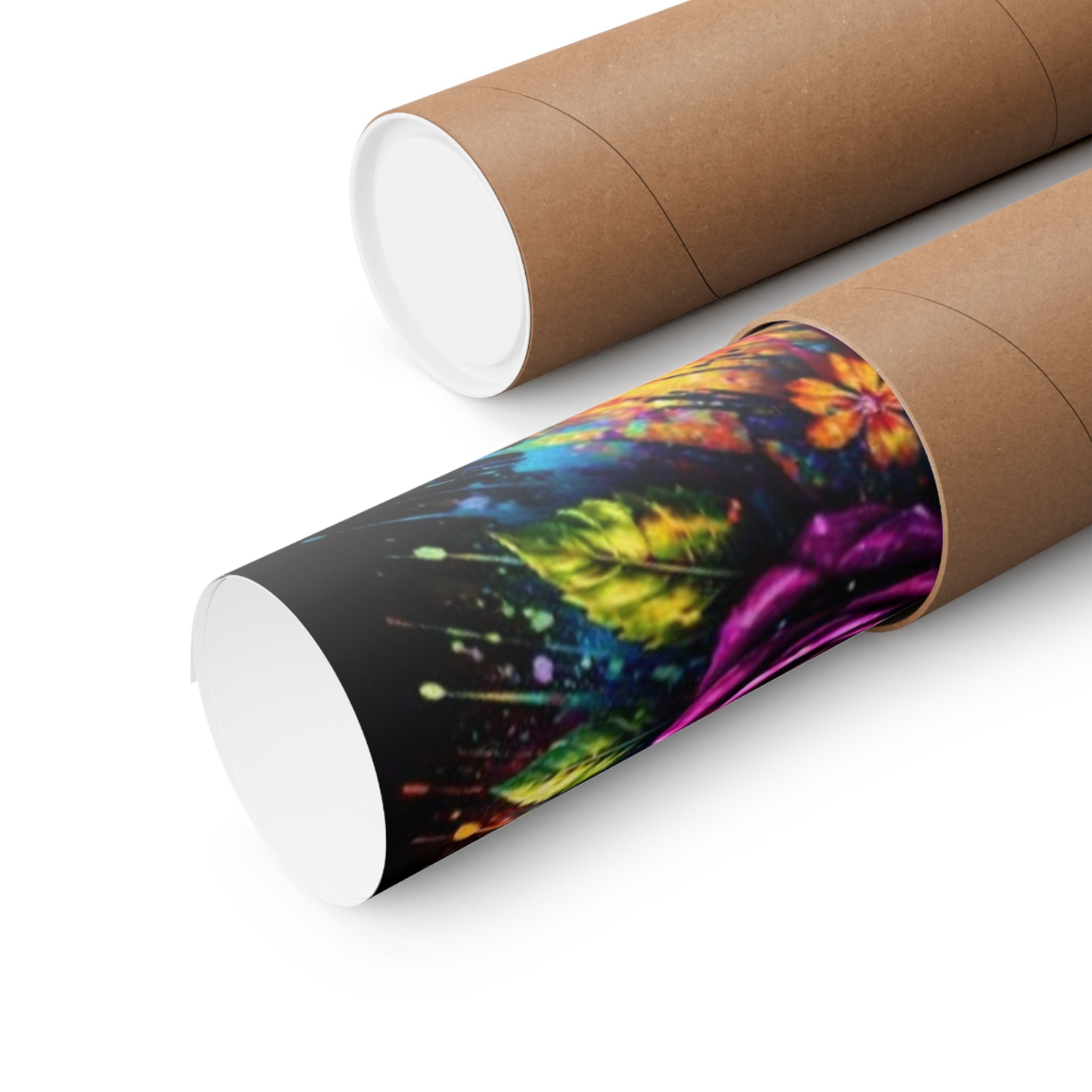 Vibrant Floral Splash Matte Poster — Colorful Sunflower, Lily & Rose Wall Art
