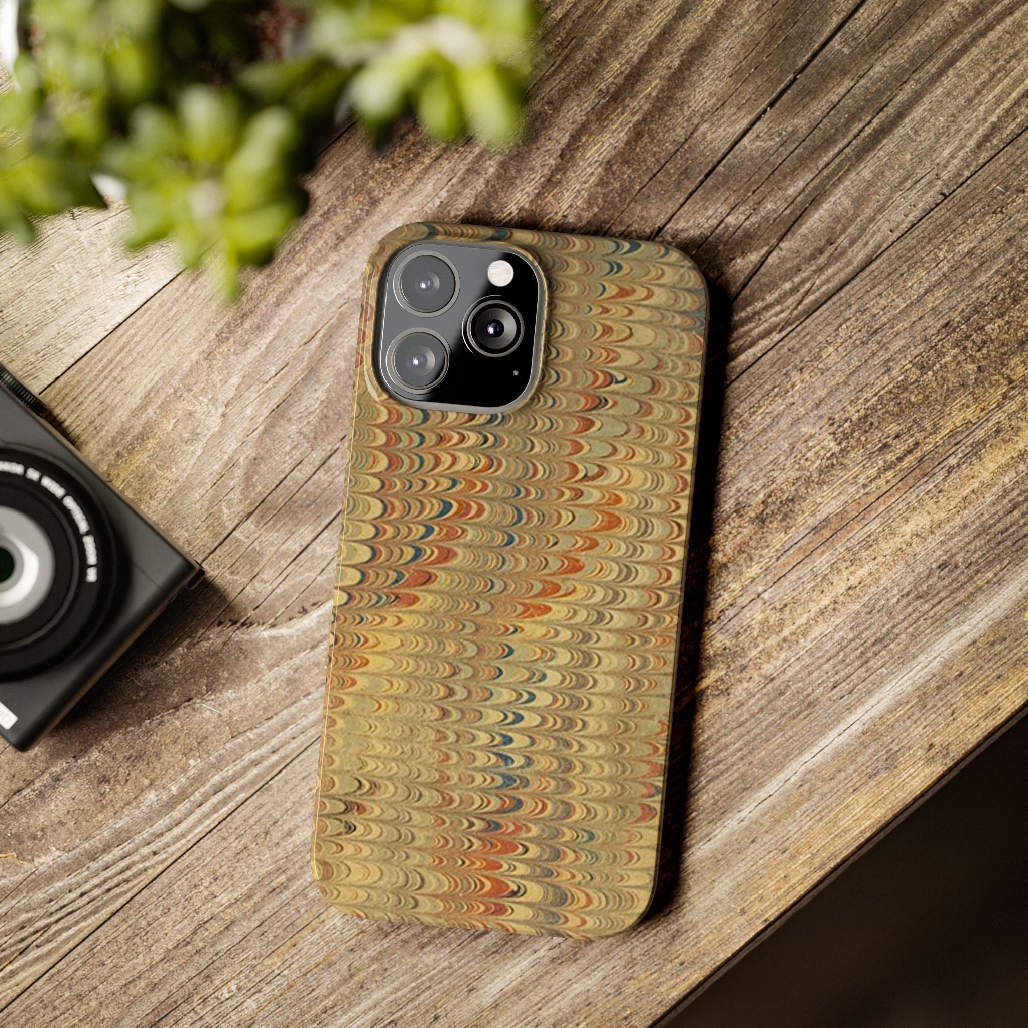 Phone Cases - Golden Fall Neutrals Italian Marbled Design, Gift for Art Lovers, Customizable and Stylish
