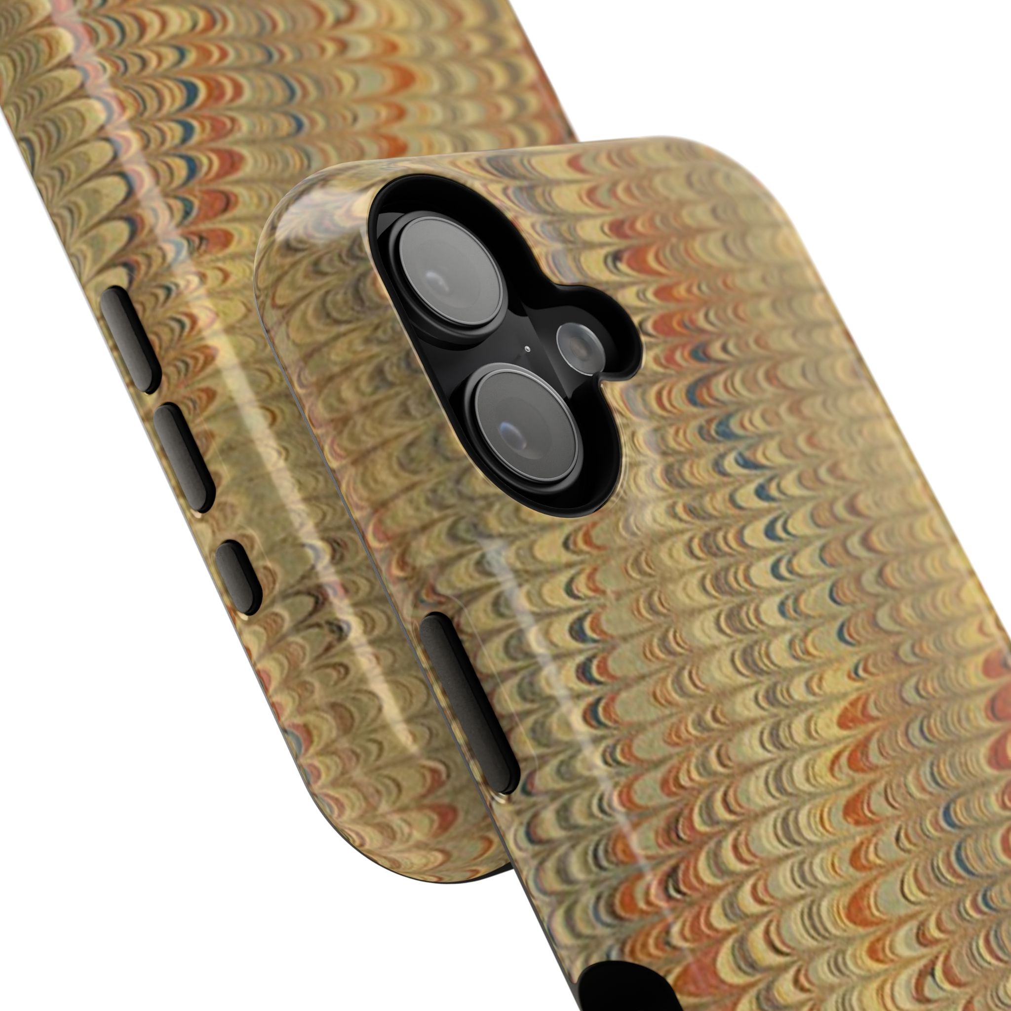 Golden Marbled Durable Phone Case - Dual Layer - Matte or Glossy