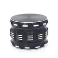 New Metal Sound Pattern Polygonal Aluminum Alloy 4-layer Smoke Grinder