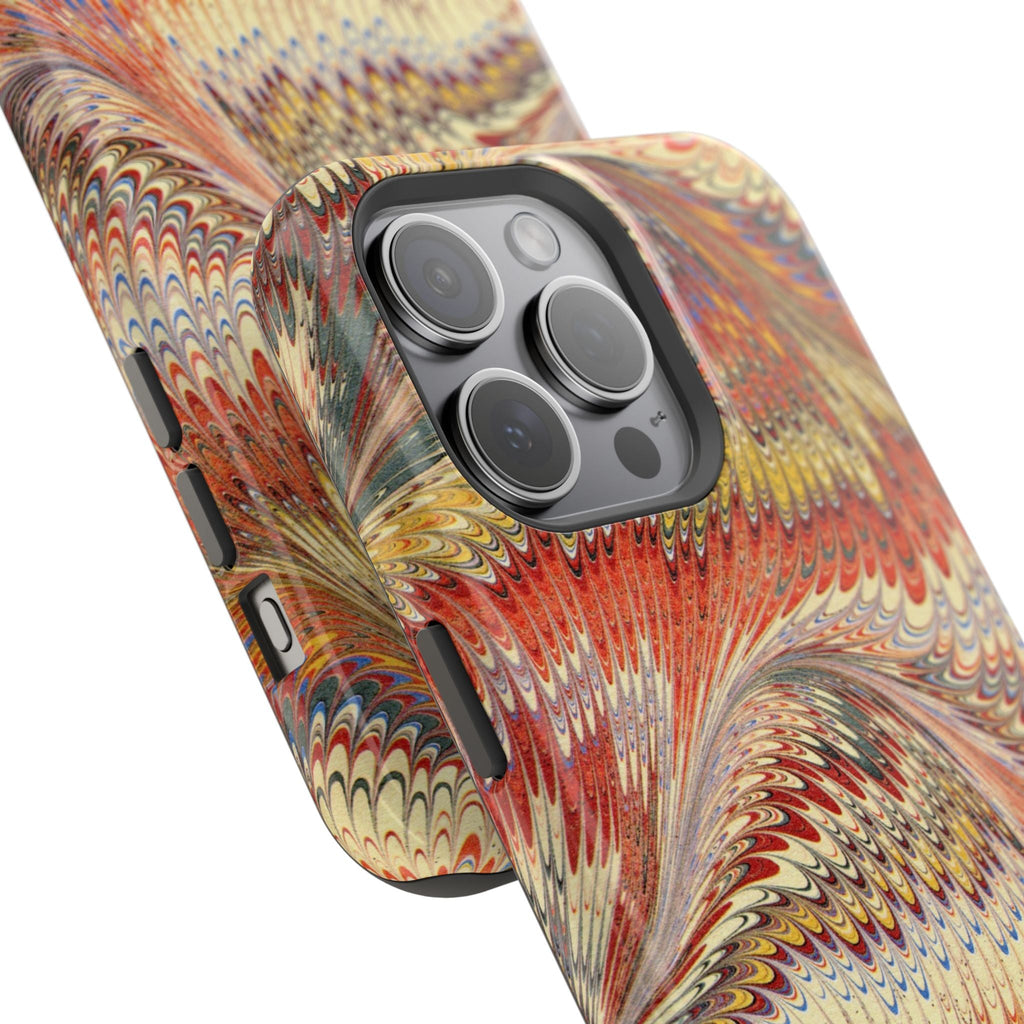 Rust and Gold Italian Vintage Marble Design Durable Phone Case for Apple + Samsung