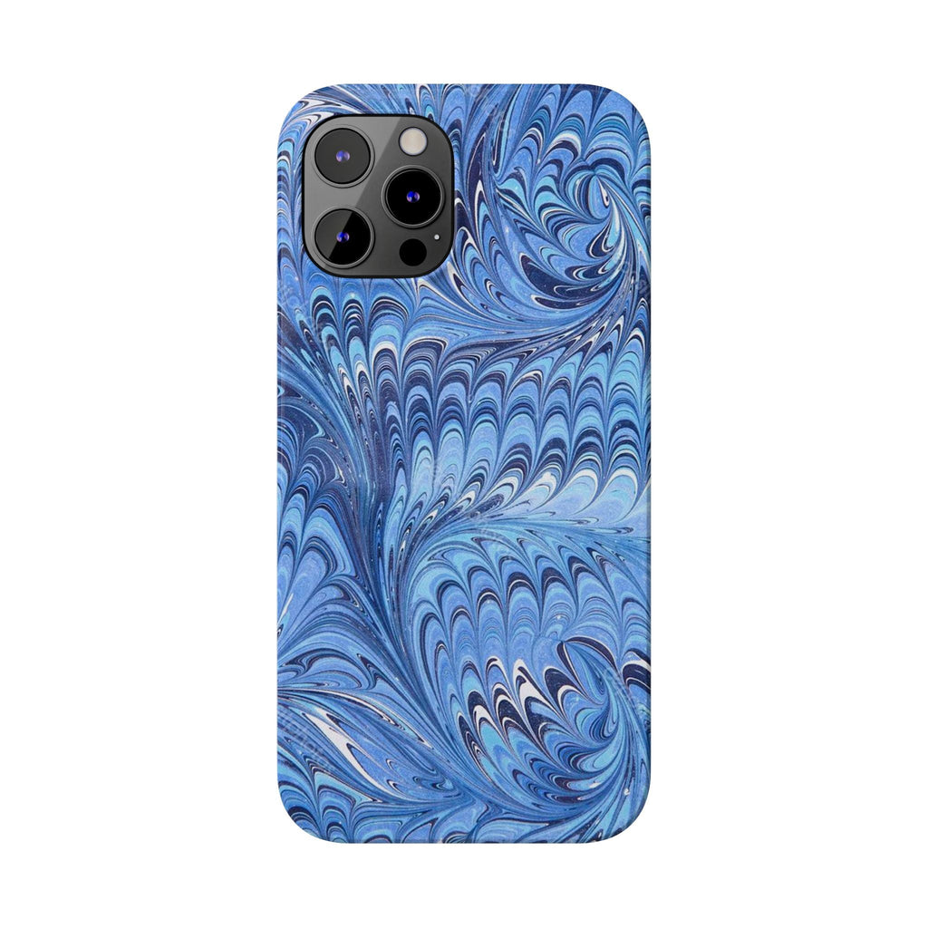 Deep Blue Italian Marbled Design Pallet Phone Case