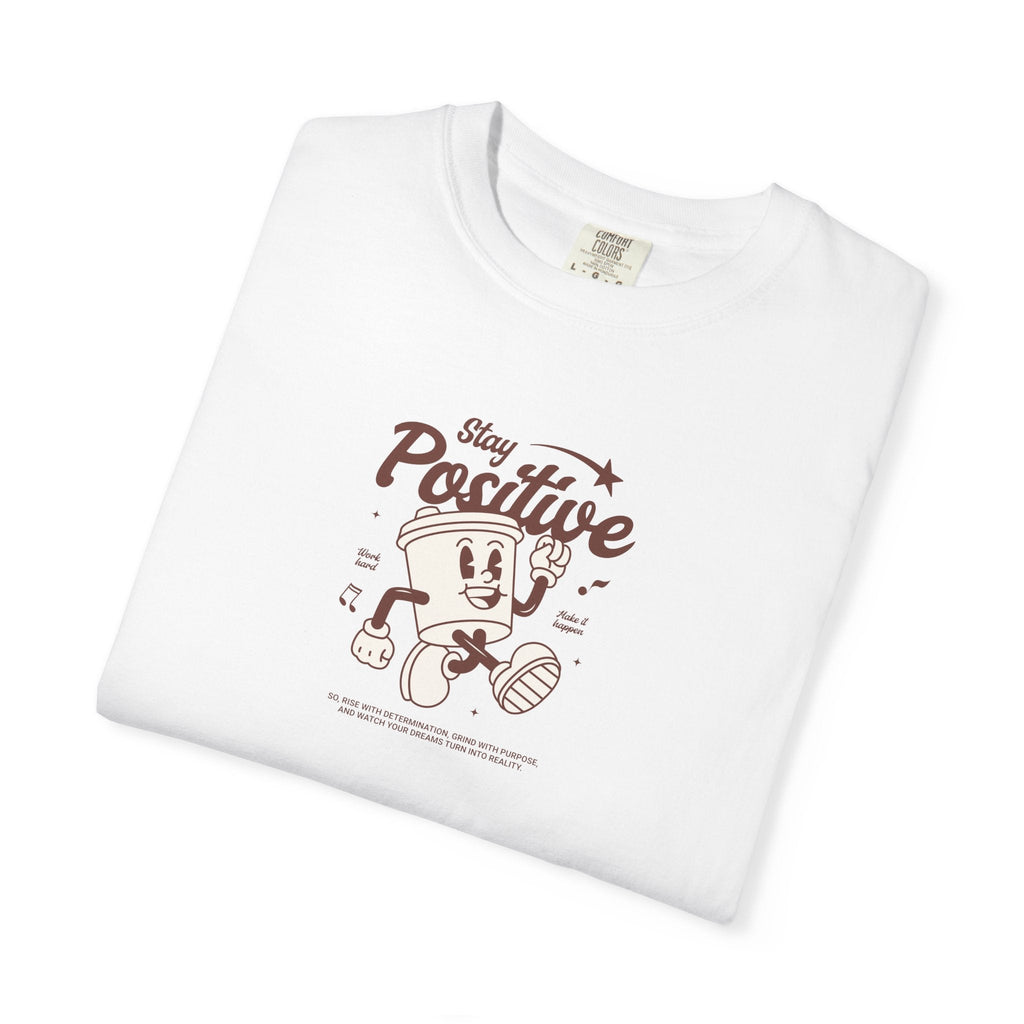 Think Positive Cotton Tee - Inspirational Unisex Comfort - DipaliZ