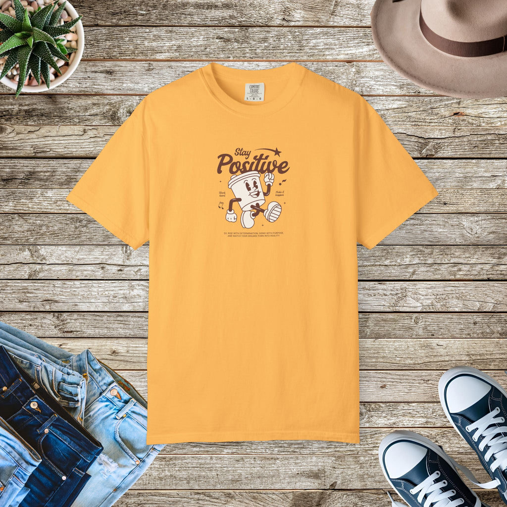 Think Positive Cotton Tee - Inspirational Unisex Comfort - DipaliZ