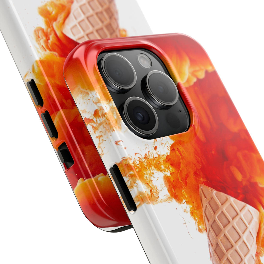 Ice Cream With Flame Of Colors Tough Phone Cases