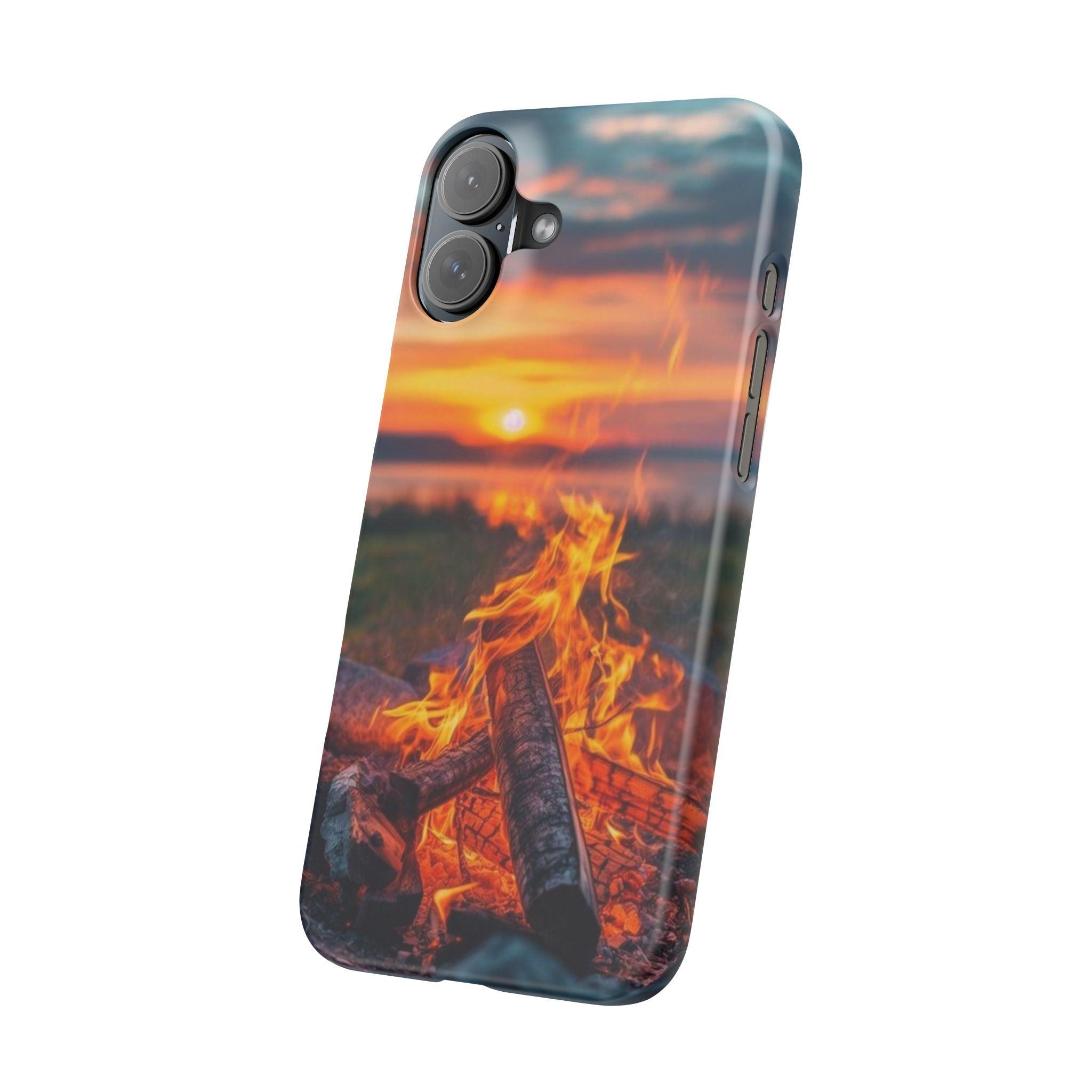 Woodland Fire Phone Case – Warmth of Nature’s Blaze on Your Device