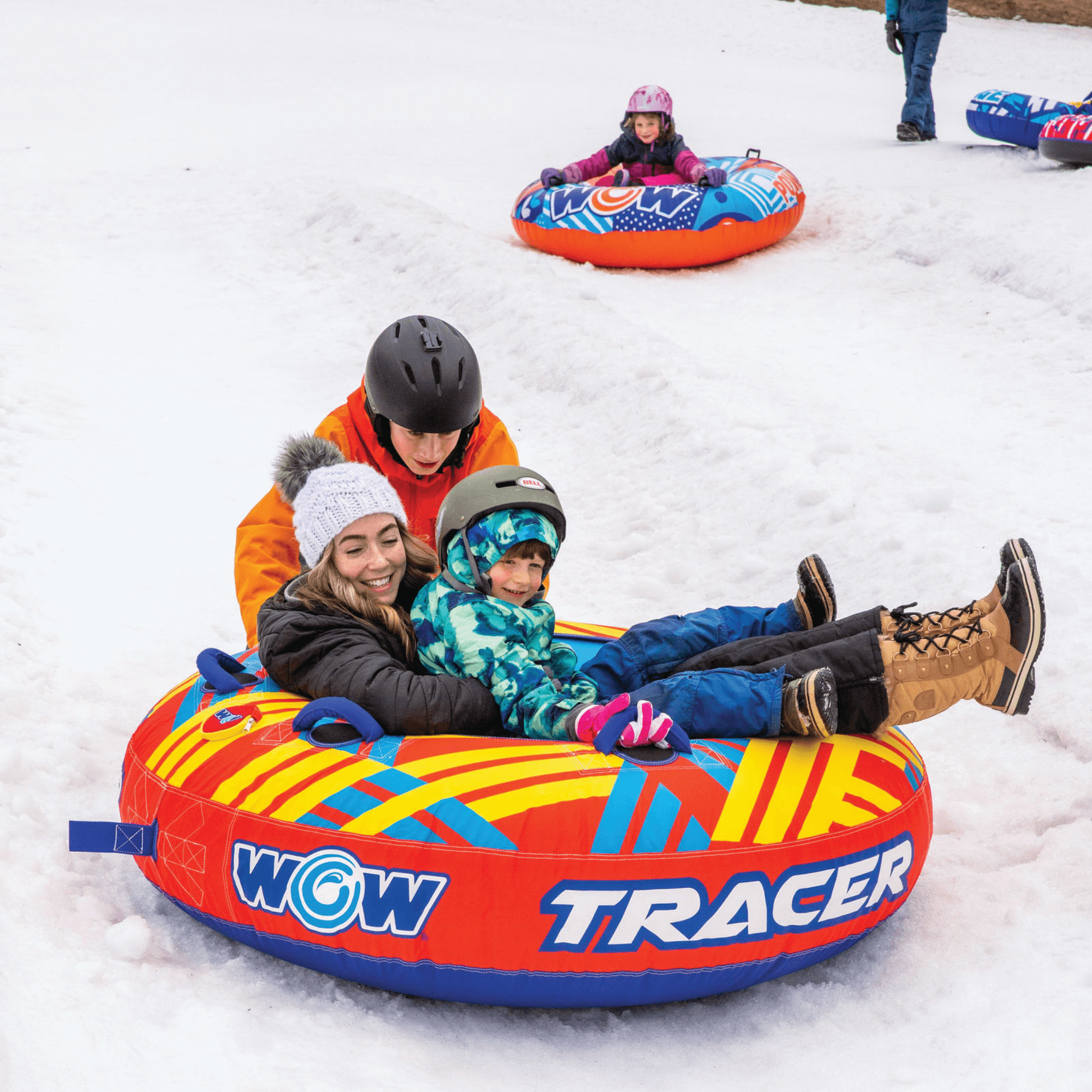 WOW Watersports Tracer Snow Tube Towable for Summer & Winter Action