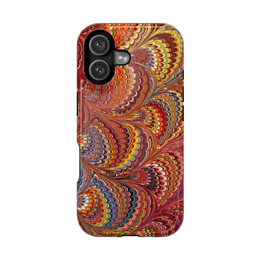 Red, Blue, Yellow Italian Marbled Phone Dual Layer Phone Case