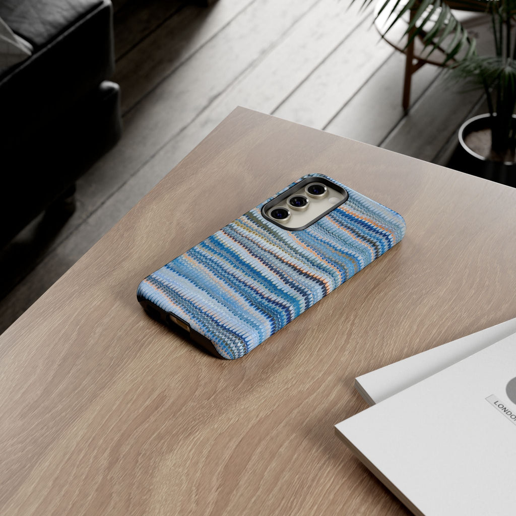 Blue Marbled Phone Cases iPhone 16 + Samsung + Apple + Google