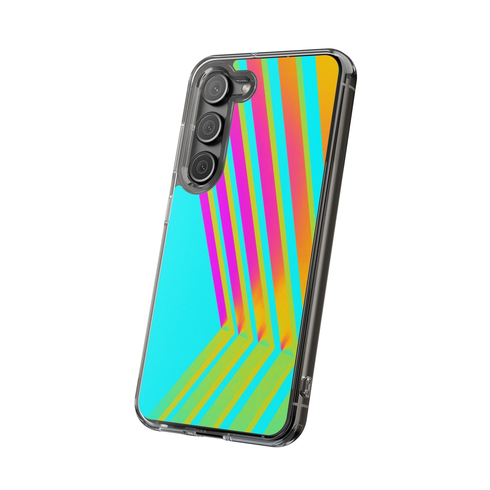 Abstract Pattern With Vibrant Color Clear Cases