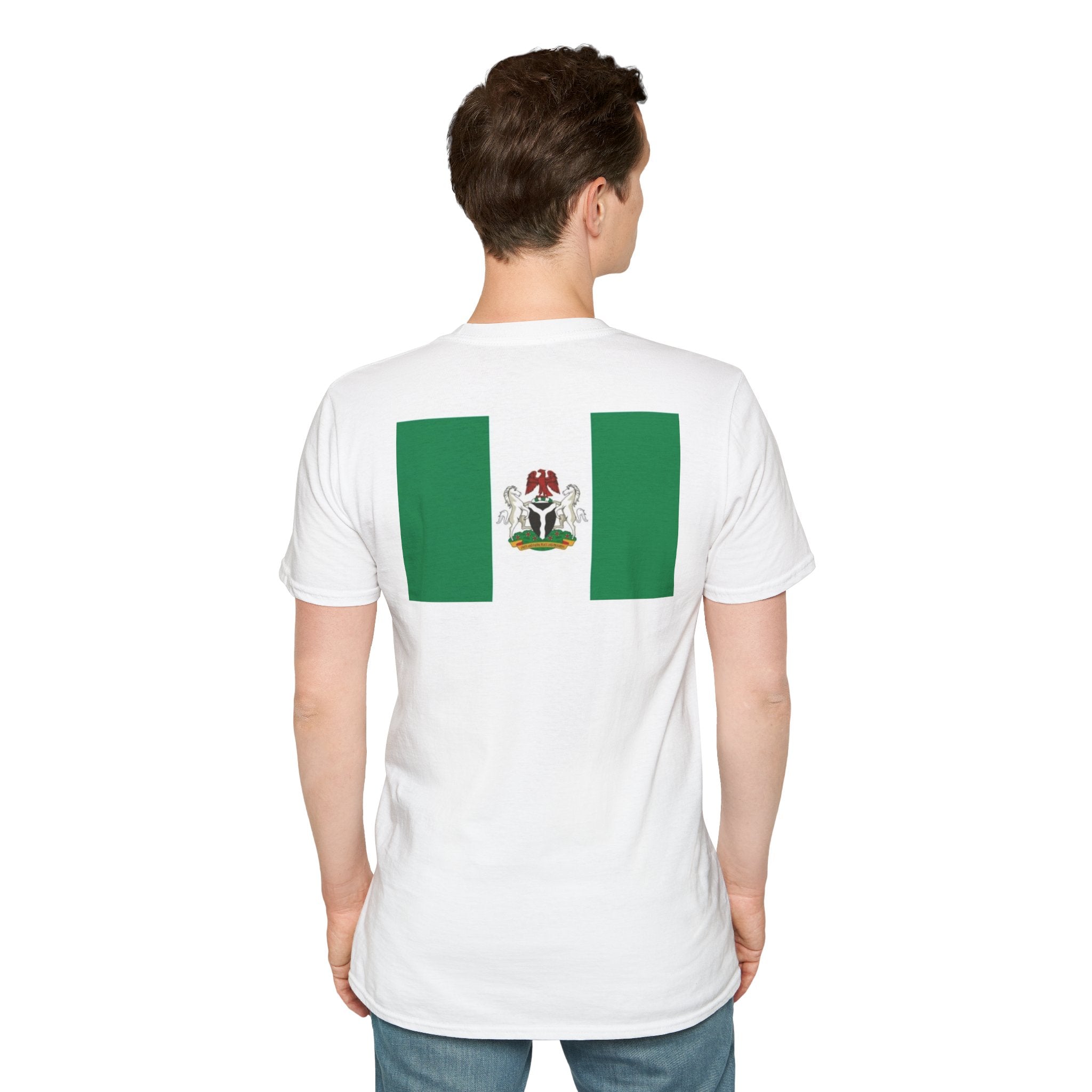 Nigeria Flag T-Shirt — Nigerian Crest Chest & Back Tee