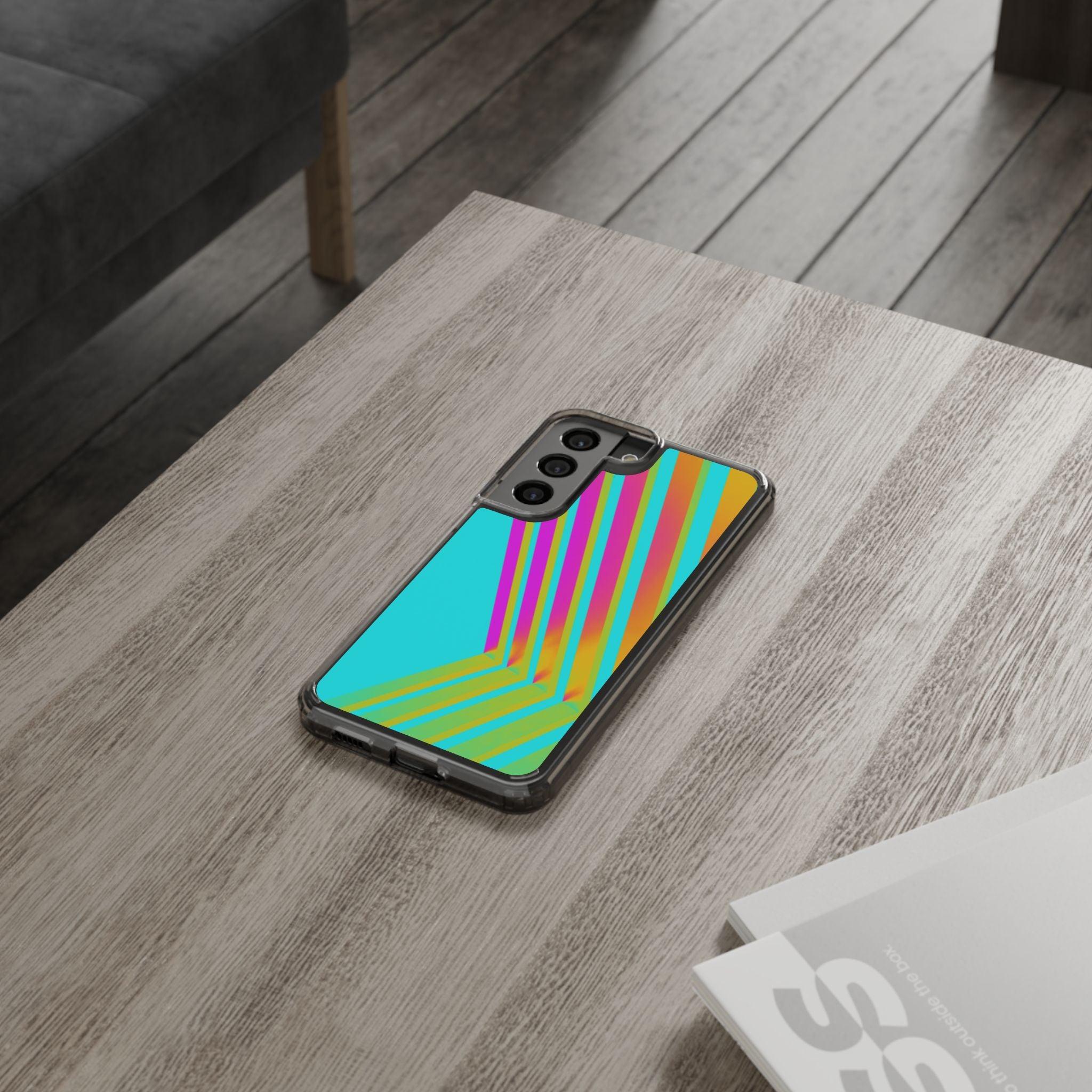 Abstract Pattern With Vibrant Color Clear Cases