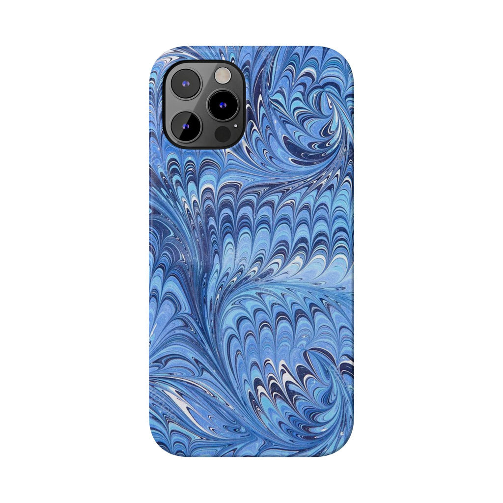Deep Blue Italian Marbled Design Pallet Phone Case