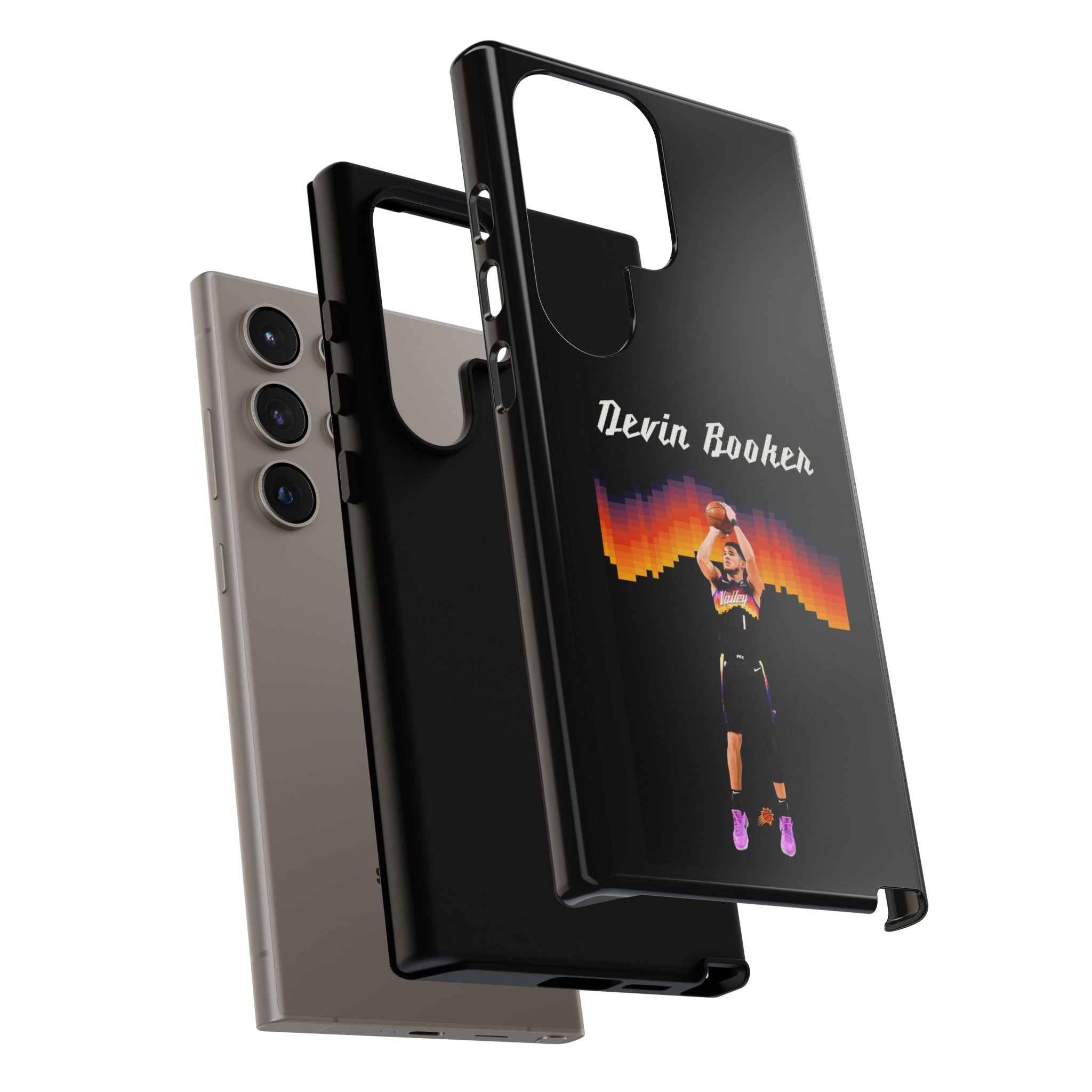 Devin Booker Precision Blaze Series – Dual-Layer ShockGuard Protection | Fits iPhone 8–16 Pro Max & Samsung Galaxy S10–S25 Ultra