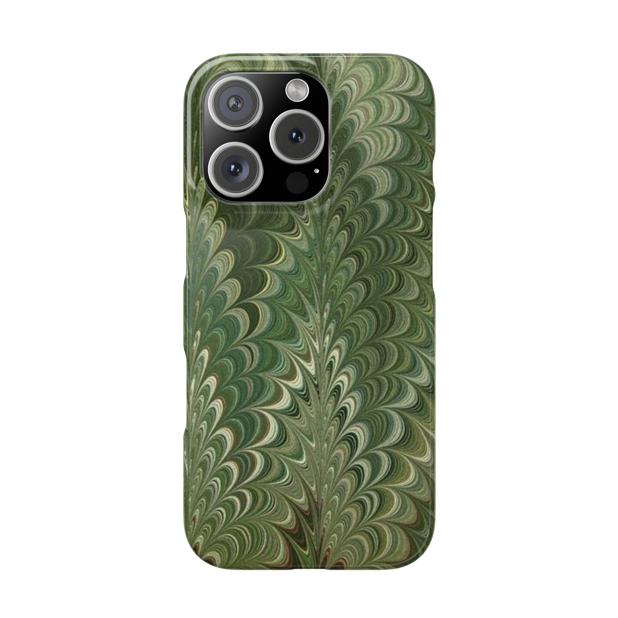 Green Marbled Phone Case