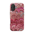 Pink Peacock Marble Italian Tough Phone Case — Durable Marbled Phone Case
