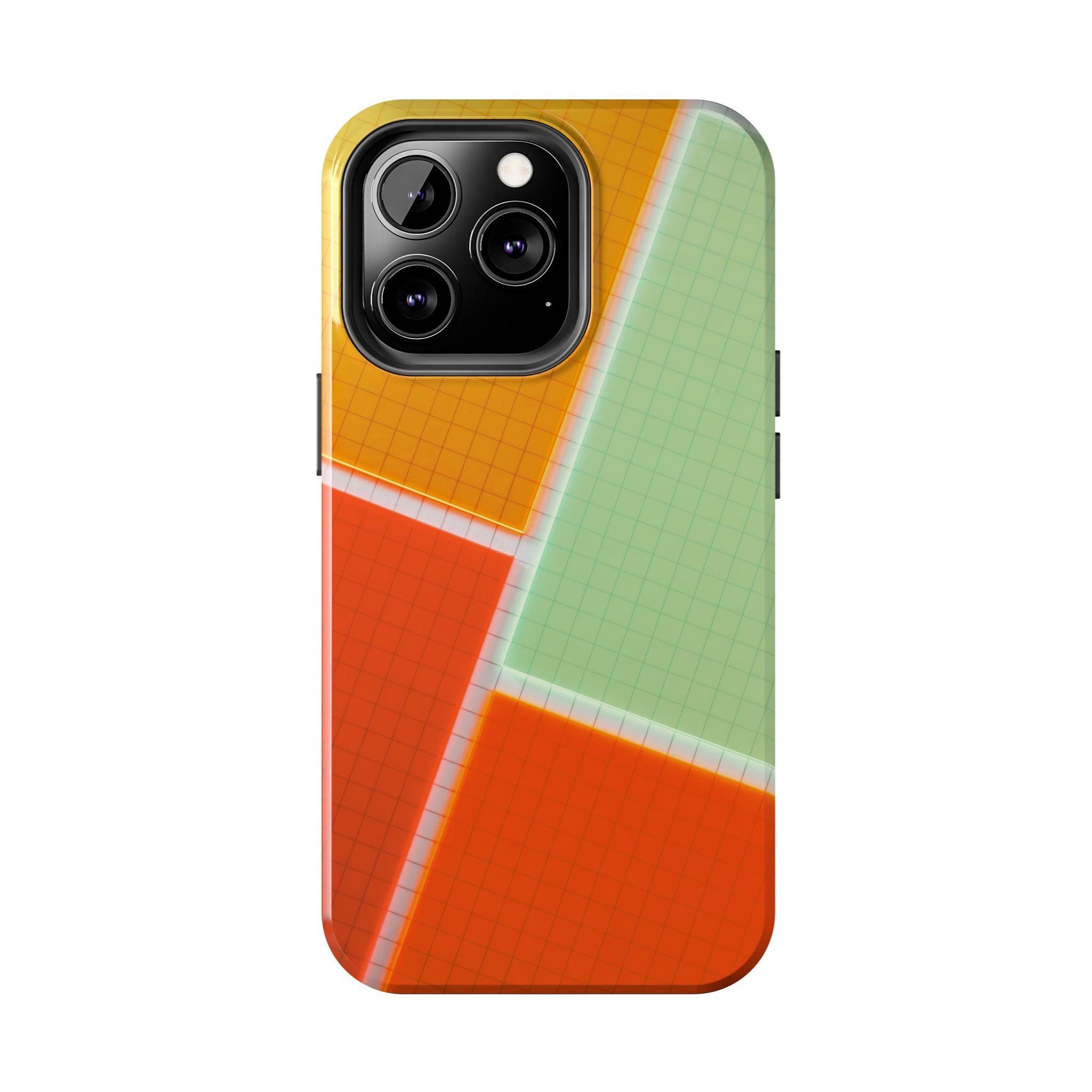 Four Colors Blocks With Shades Tough Phone Cases