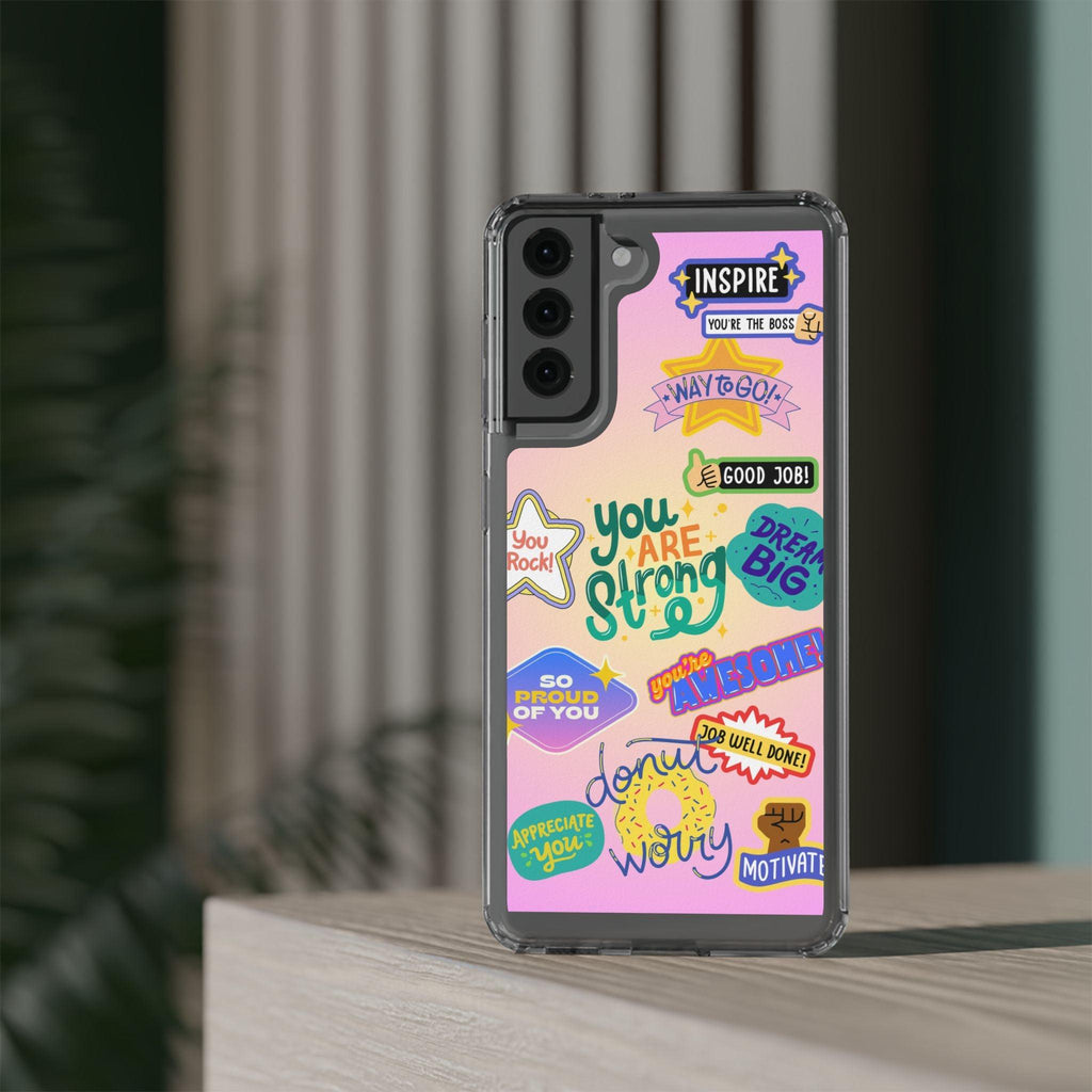 Motivational Stickers Clear Case