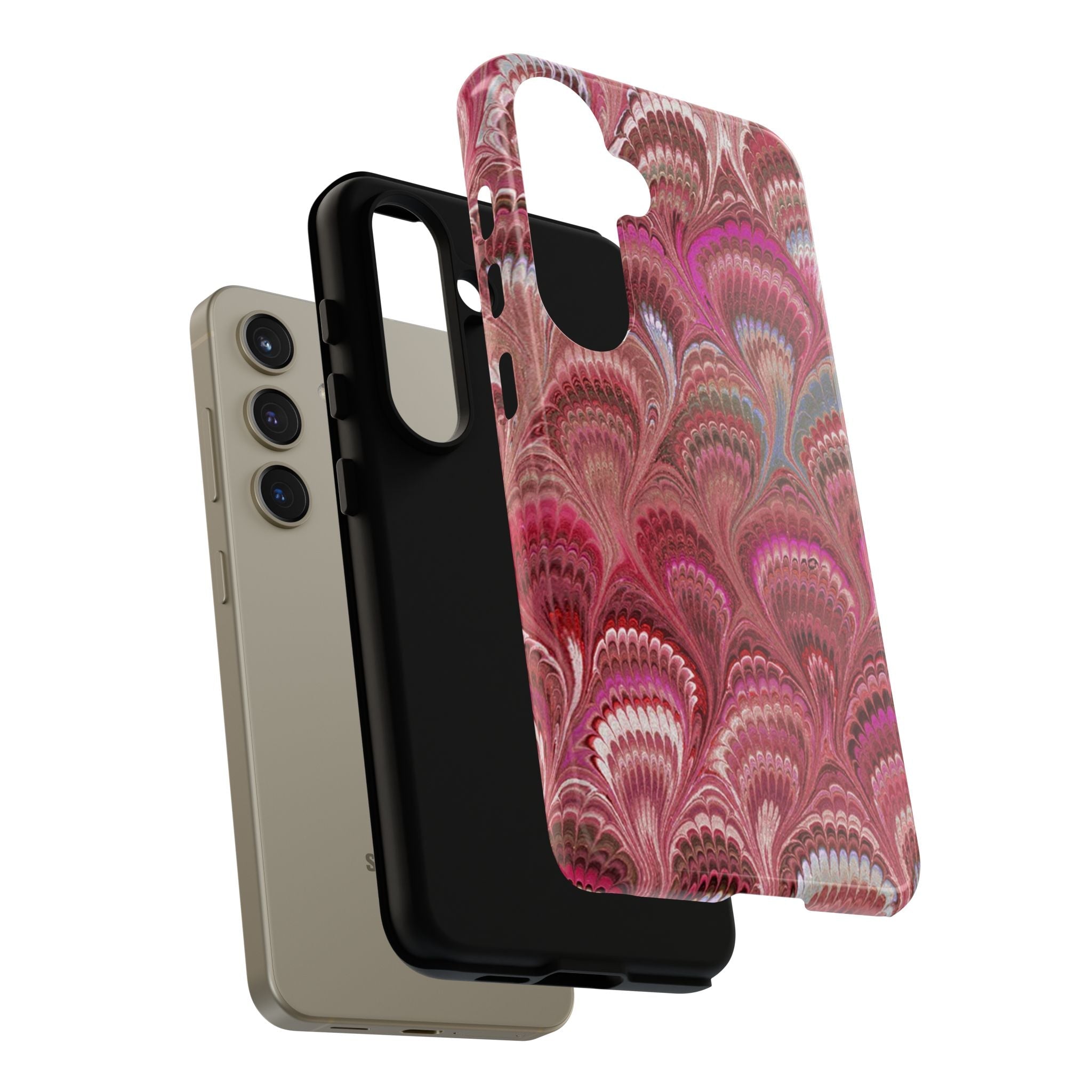 Shades of Pink Marbled Phone Case —  Dual Layer - Tough Protective Phone Cover