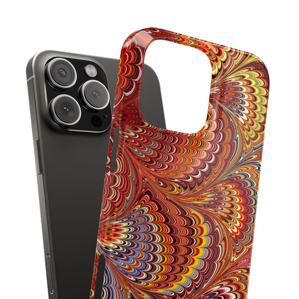 Italian Marbled Design, Red and Blue Pallet