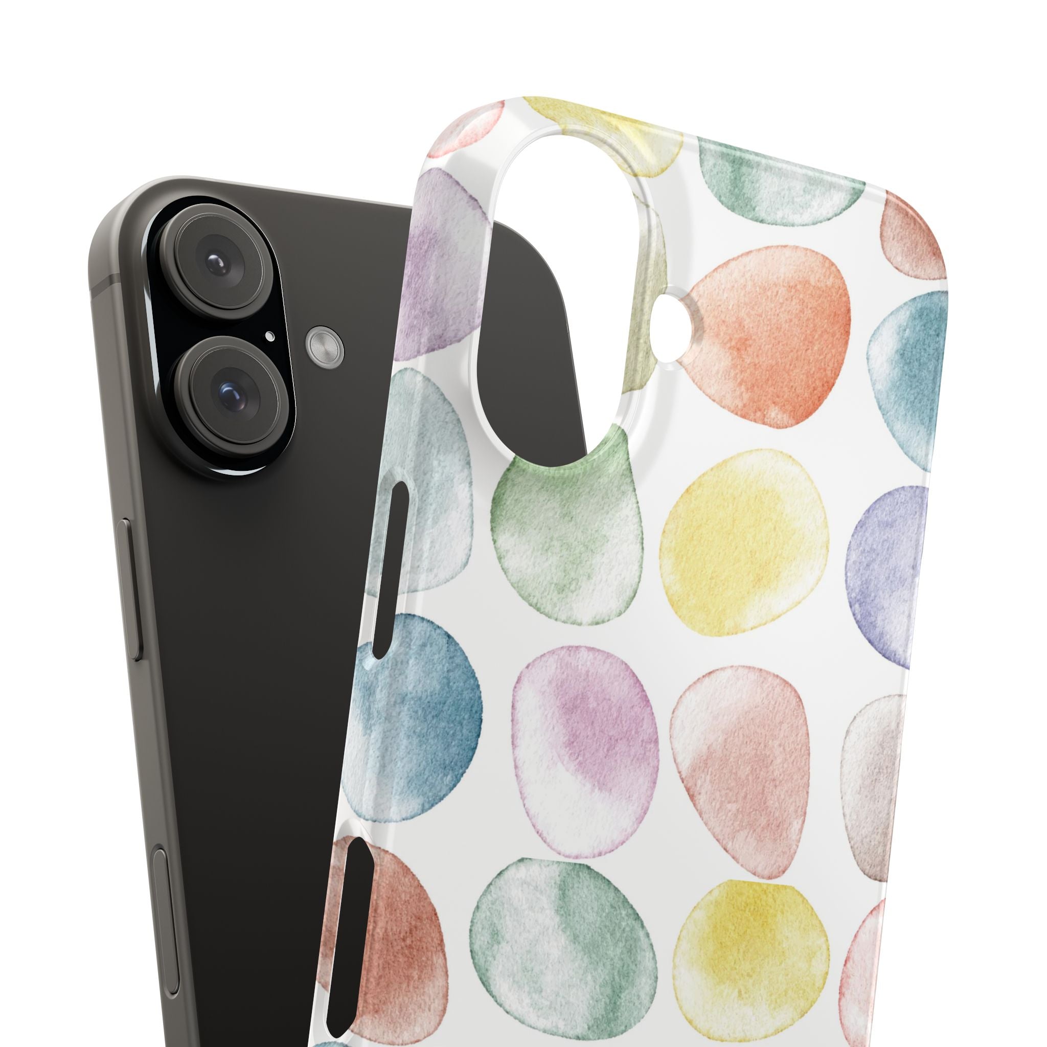 Colorful Watercolor Organic Circle iPhone 17 + many models Phone Cases