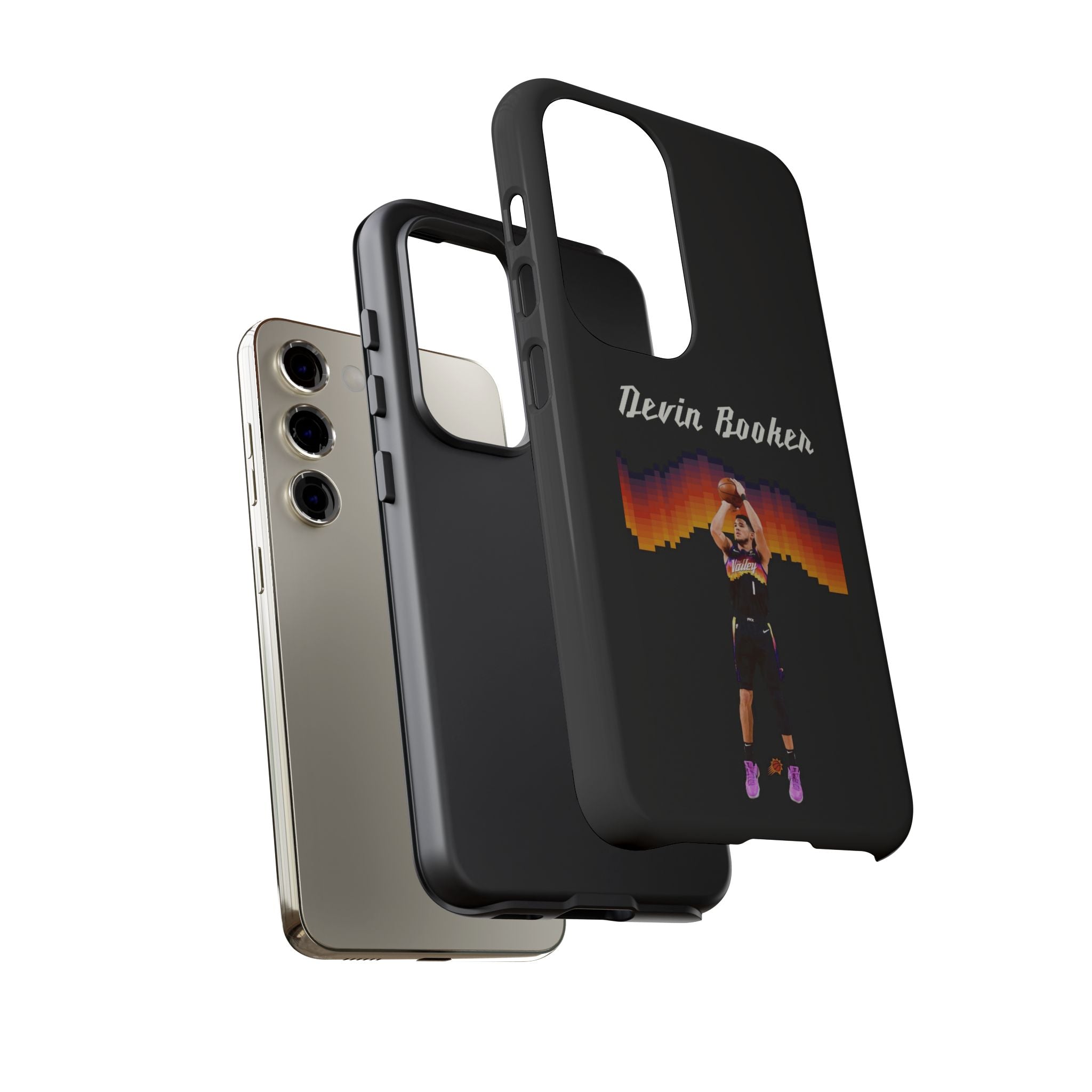 Devin Booker Precision Blaze Series – Dual-Layer ShockGuard Protection | Fits iPhone 8–16 Pro Max & Samsung Galaxy S10–S25 Ultra