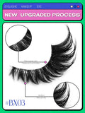 Veltrinay Fake Lashes Cat Eye Lashes Faux Mink Eyelashes Clear Band Lashes Natural Look Wispy Mink Eyelashes False Lashes Makeup