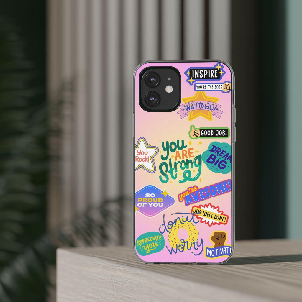 Motivational Stickers Clear Case