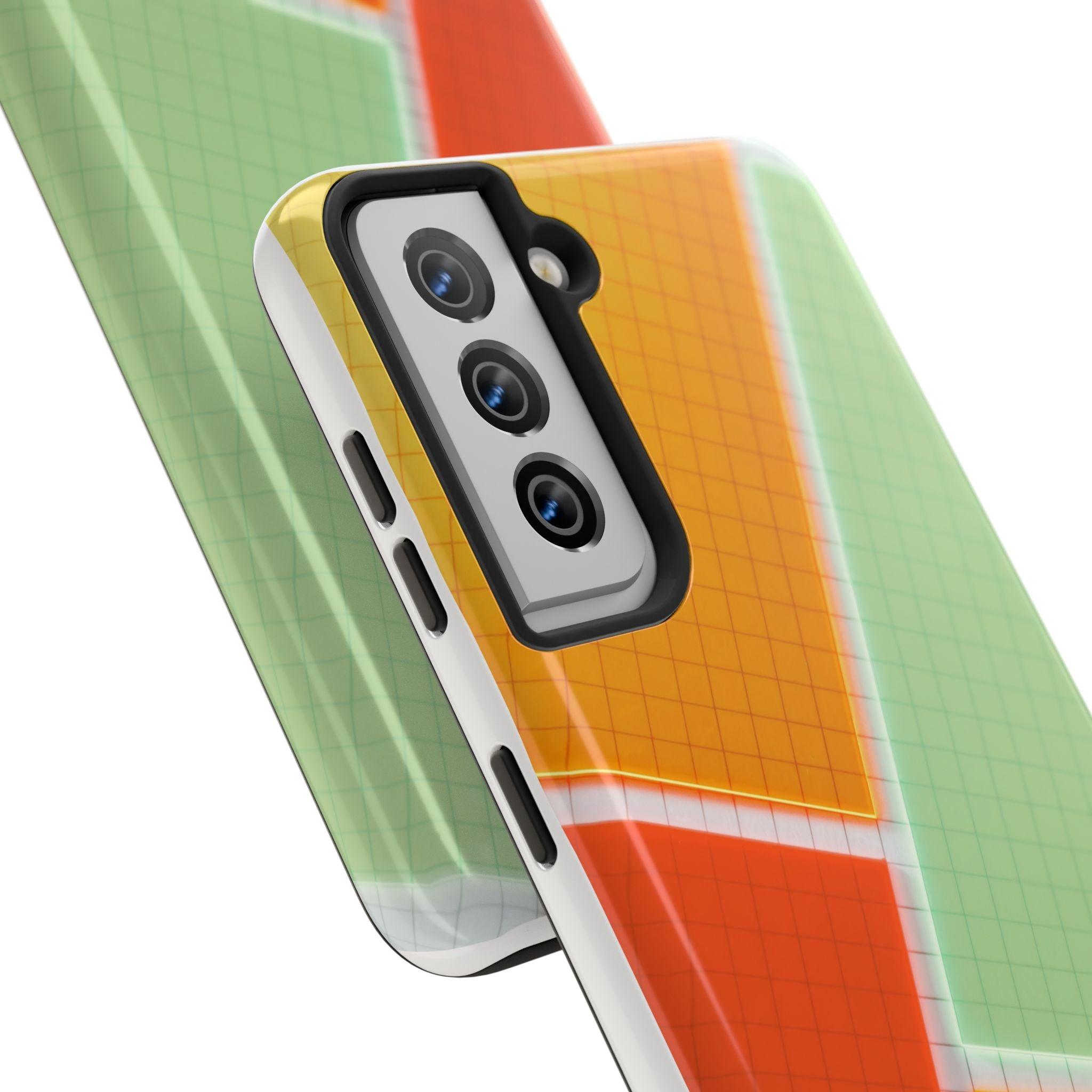 Four Colors Blocks With Shades Tough Phone Cases