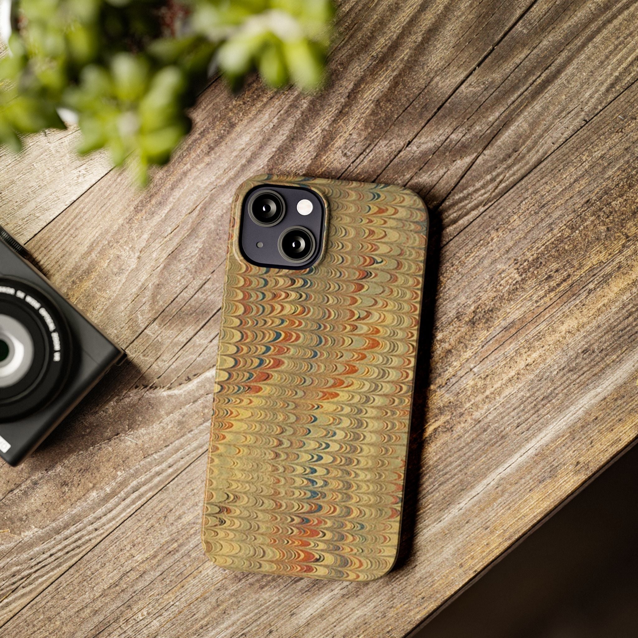 Phone Cases - Golden Fall Neutrals Italian Marbled Design, Gift for Art Lovers, Customizable and Stylish