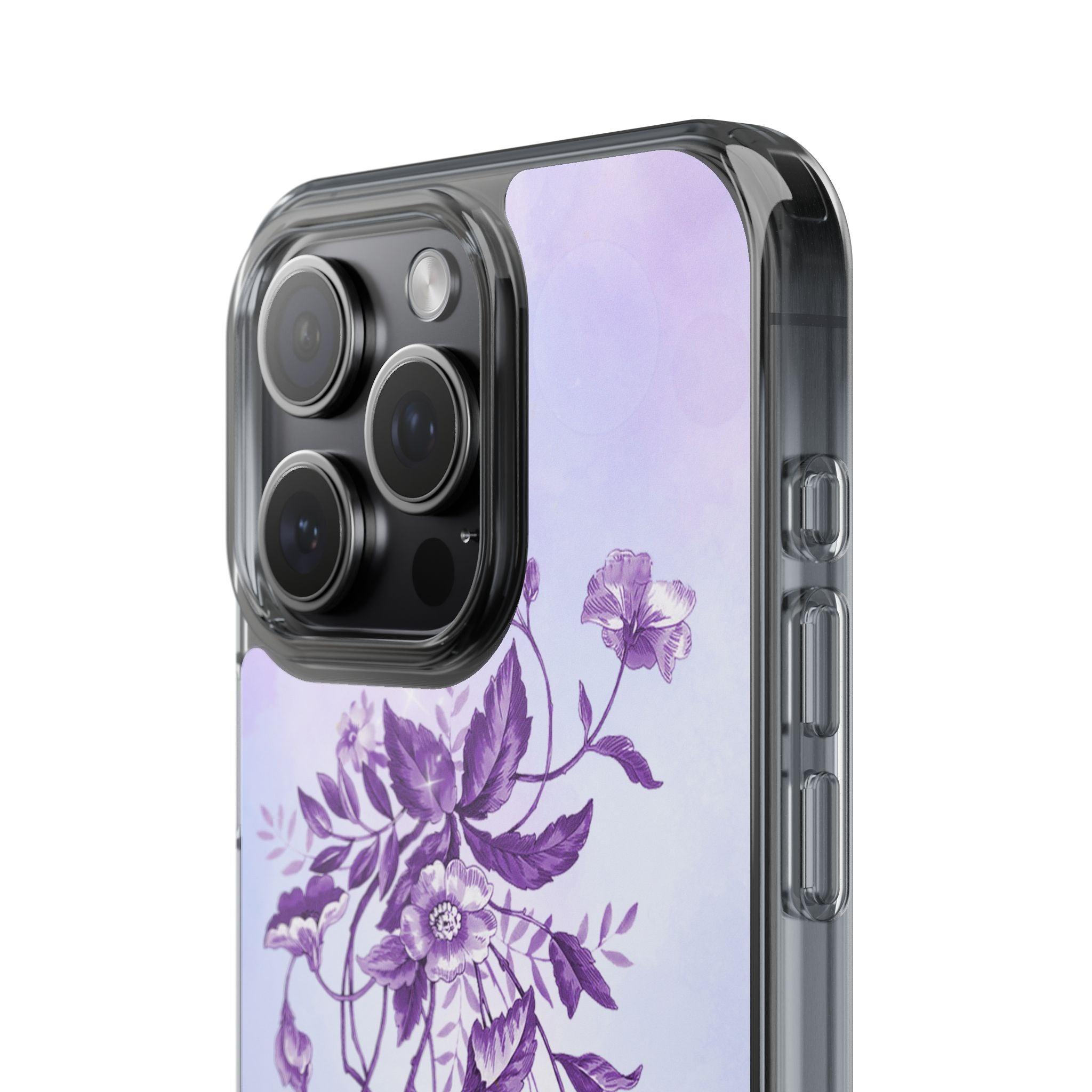 Floral design In Purple Clear Cases
