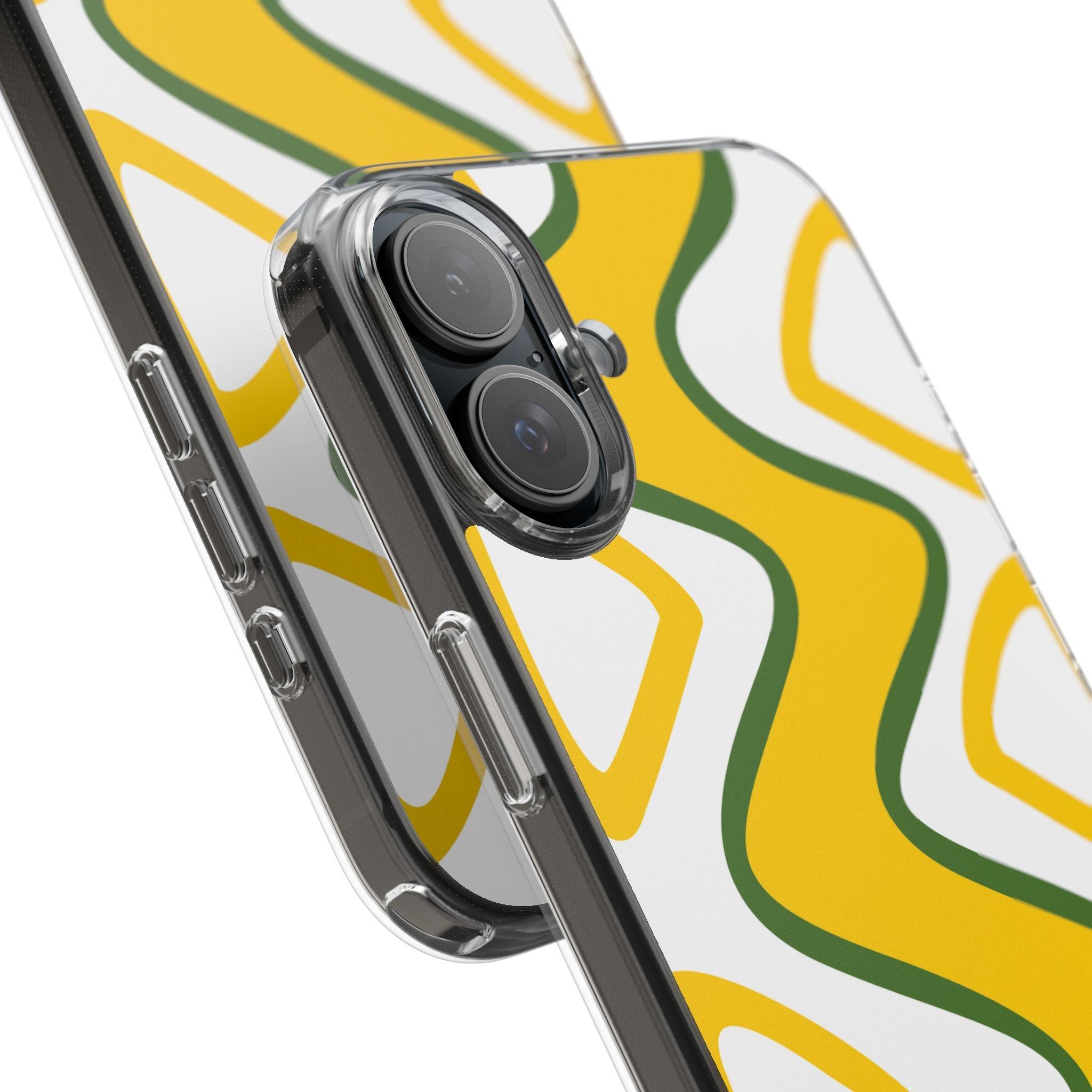 Bright Yellow Abstract With Shape Clear Cases