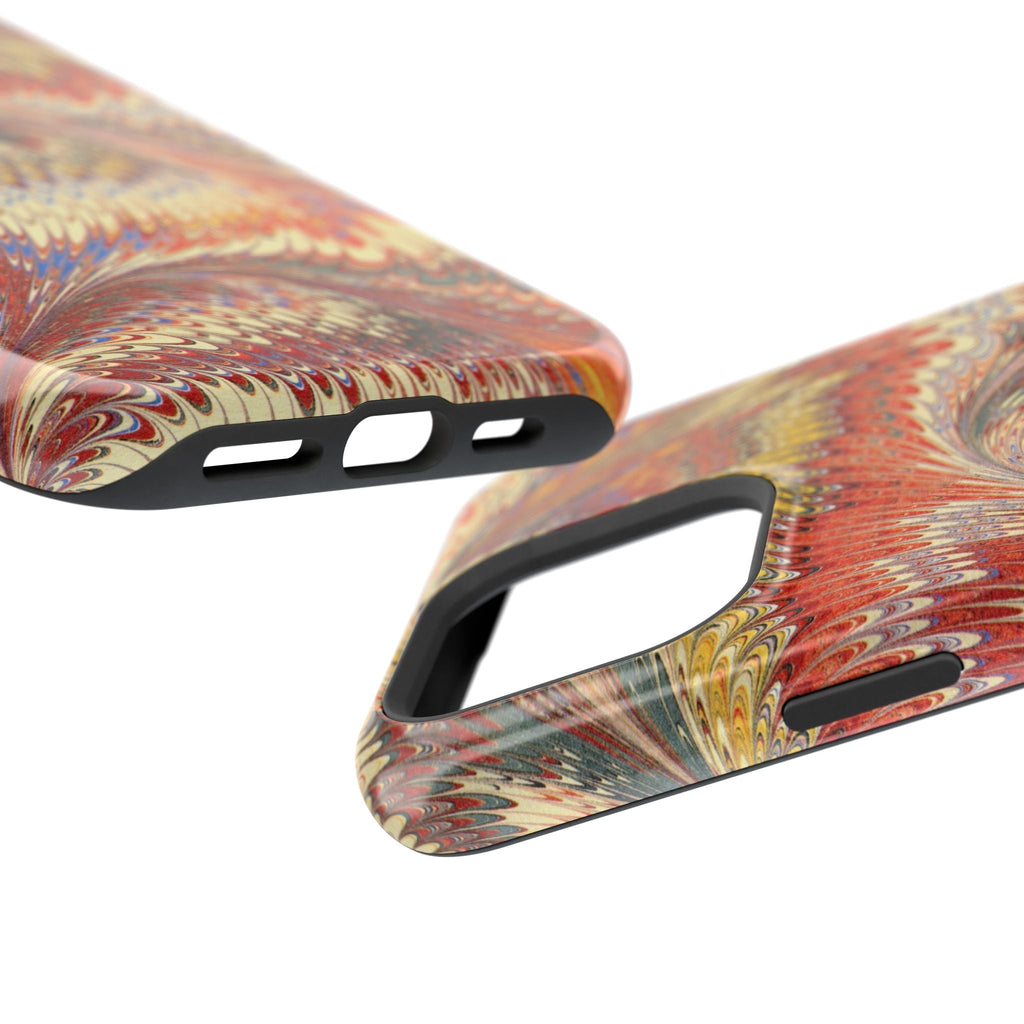 Rust and Gold Italian Vintage Marble Design Durable Phone Case for Apple + Samsung