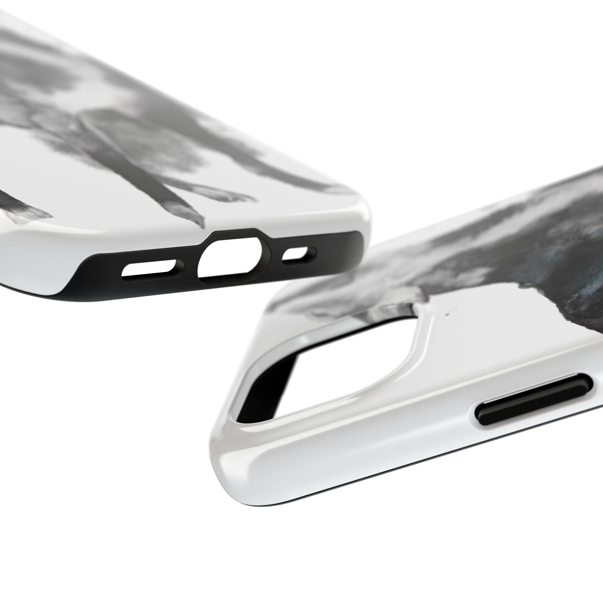 Black and White Dog Printed Tough Phone Cases