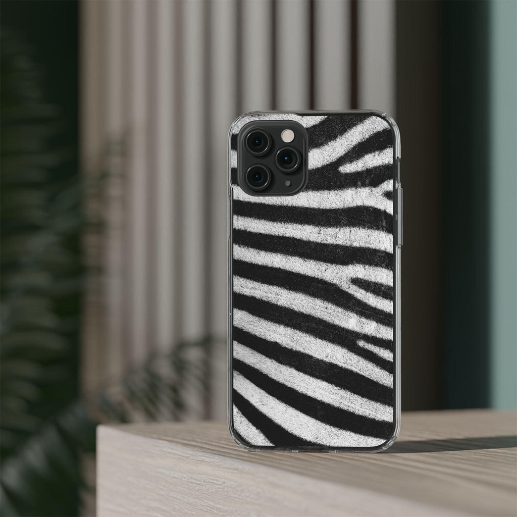 Clear Cases Black and White Zebra Stripes