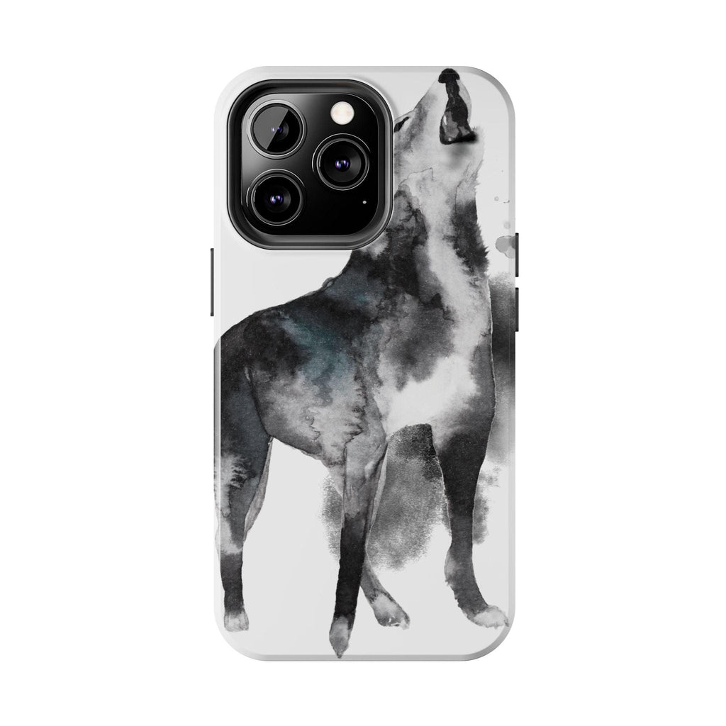 Black and White Dog Printed Tough Phone Cases