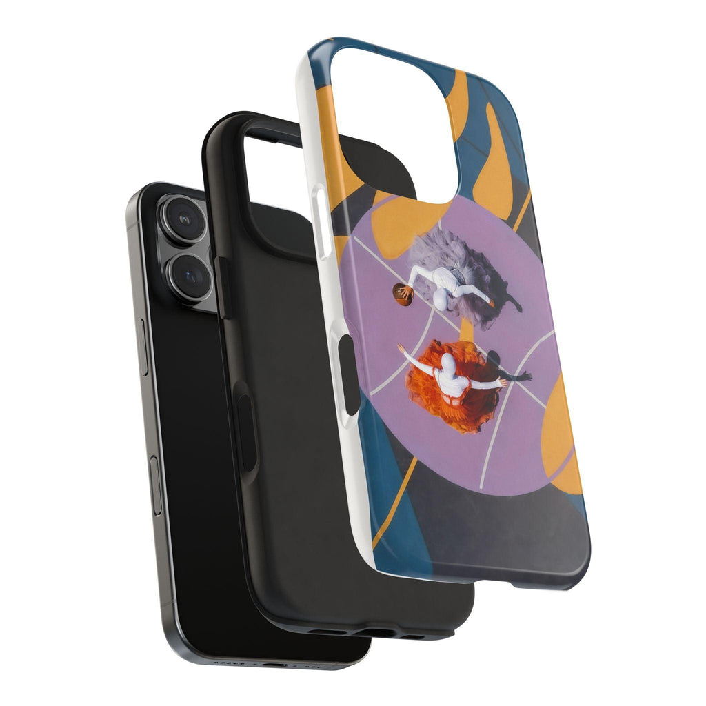 Two Womens Play basket ball Tough Phone Cases