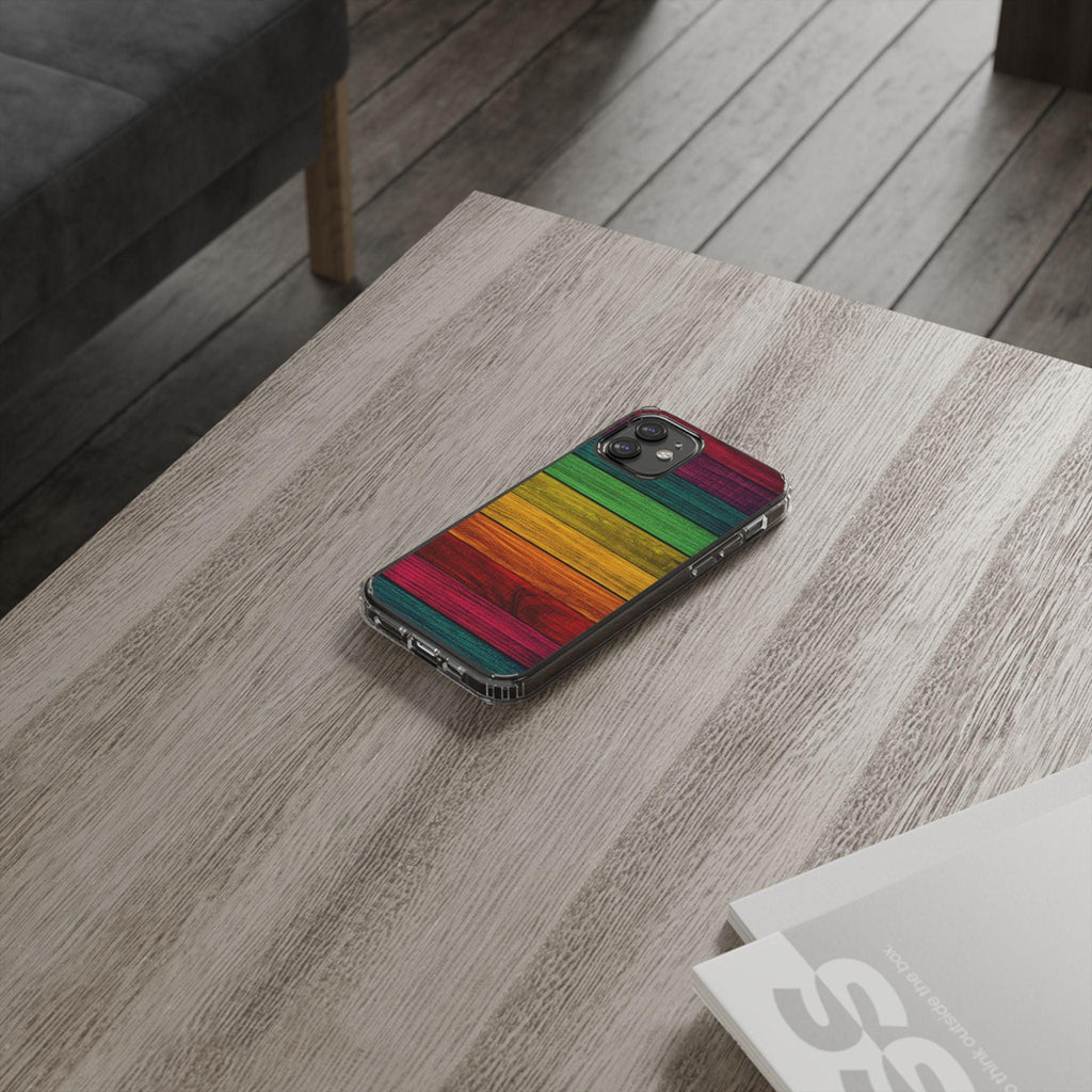 Rainbow On Woods Clear Cases