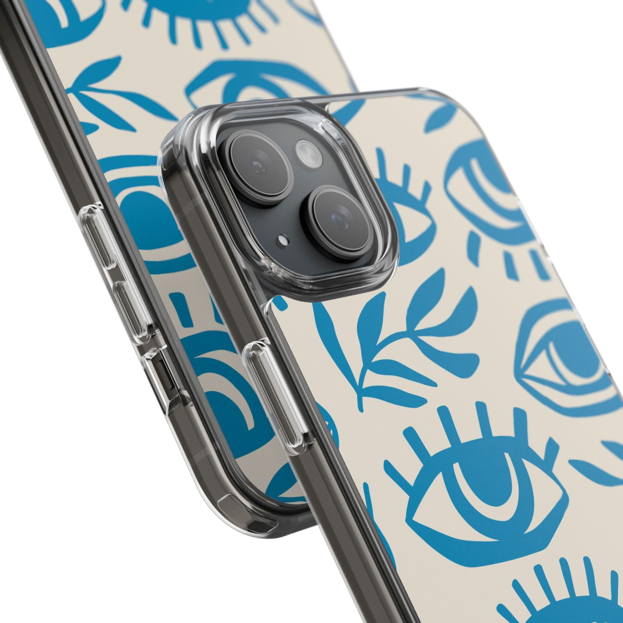 Eyes And Leaves  Pattern Clear Cases