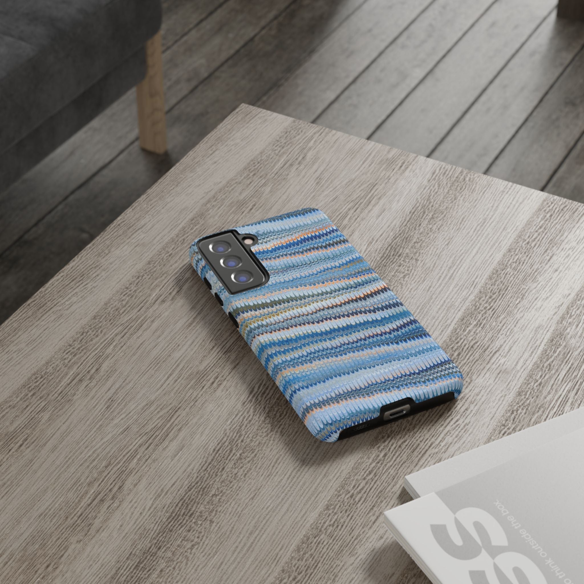 Blue Marbled Vintage Marbled Design - Tough Cases