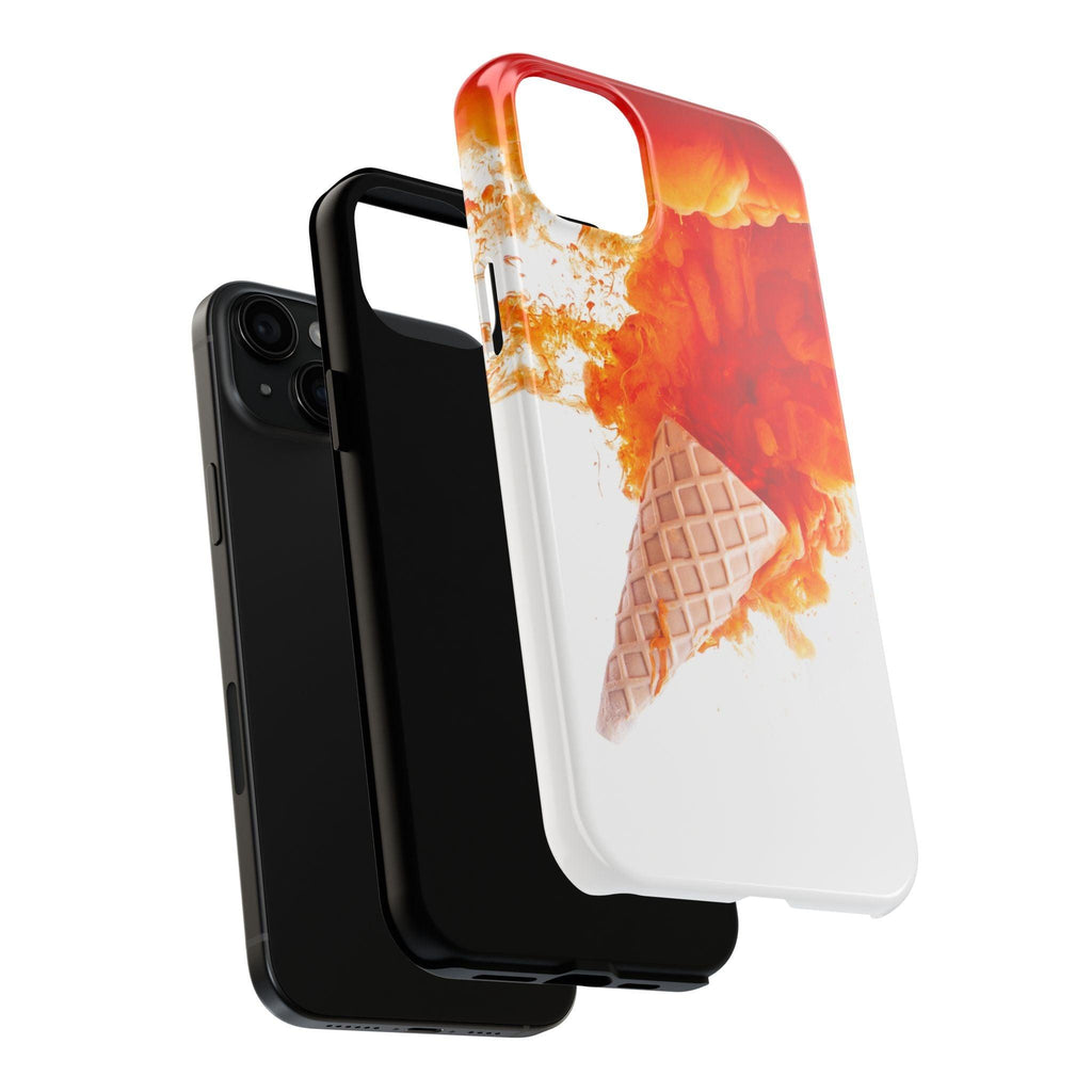 Ice Cream With Flame Of Colors Tough Phone Cases