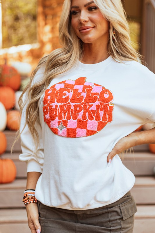 Blair Halloween Pumpkin Patched Pullover Sweatshir