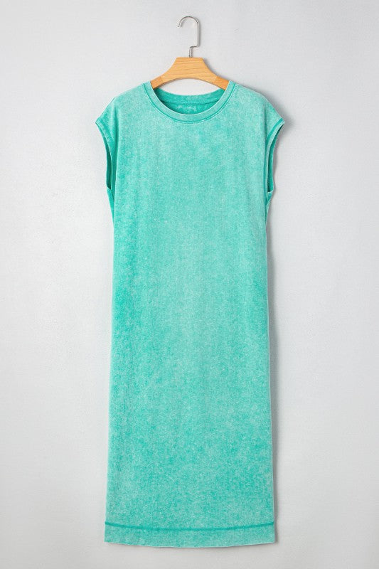 Eloise Mineral Wash Pocketed T-shirt Long Dress